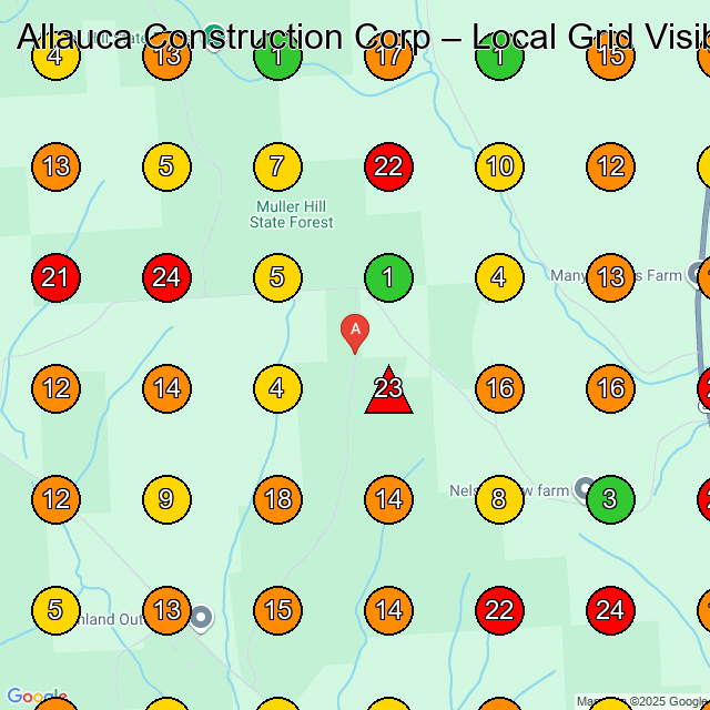 Allauca Construction Corp Construction Company GeoGrid ranking map for None